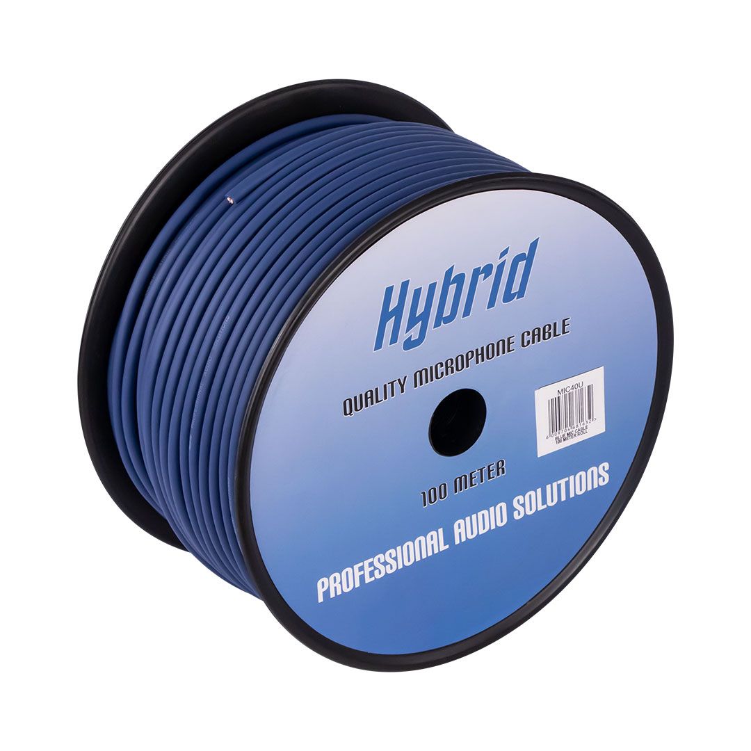 HYBRID Microphone Cable 100m Blue