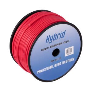 HYBRID Microphone Cable 100m Red