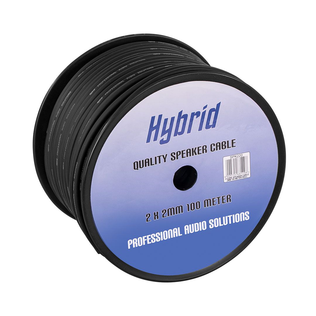 Hybrid 2-Core 2mm Speaker Cable 100m Roll