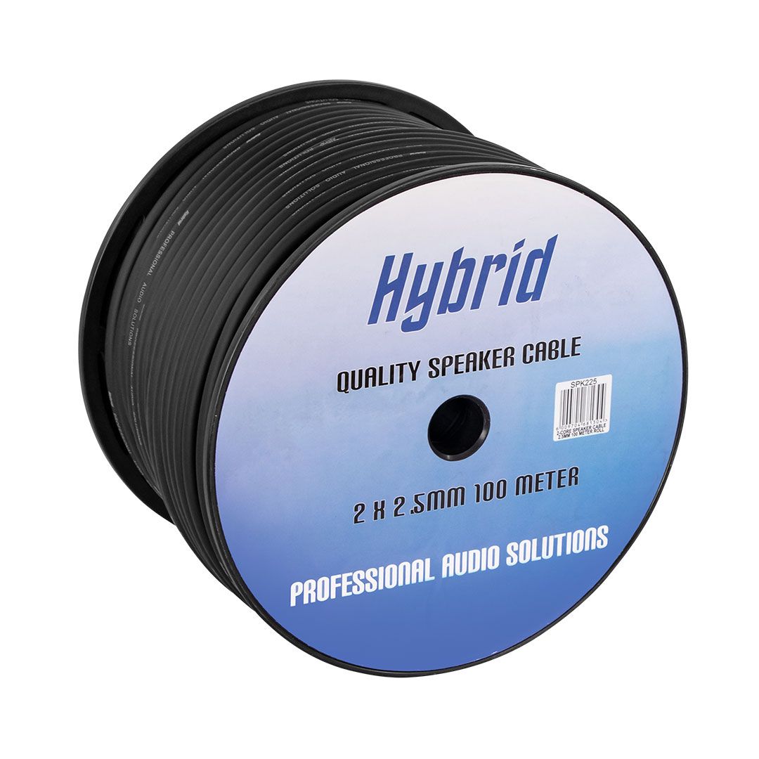 Hybrid 2-Core 2.5mm Speaker Cable 100m Roll