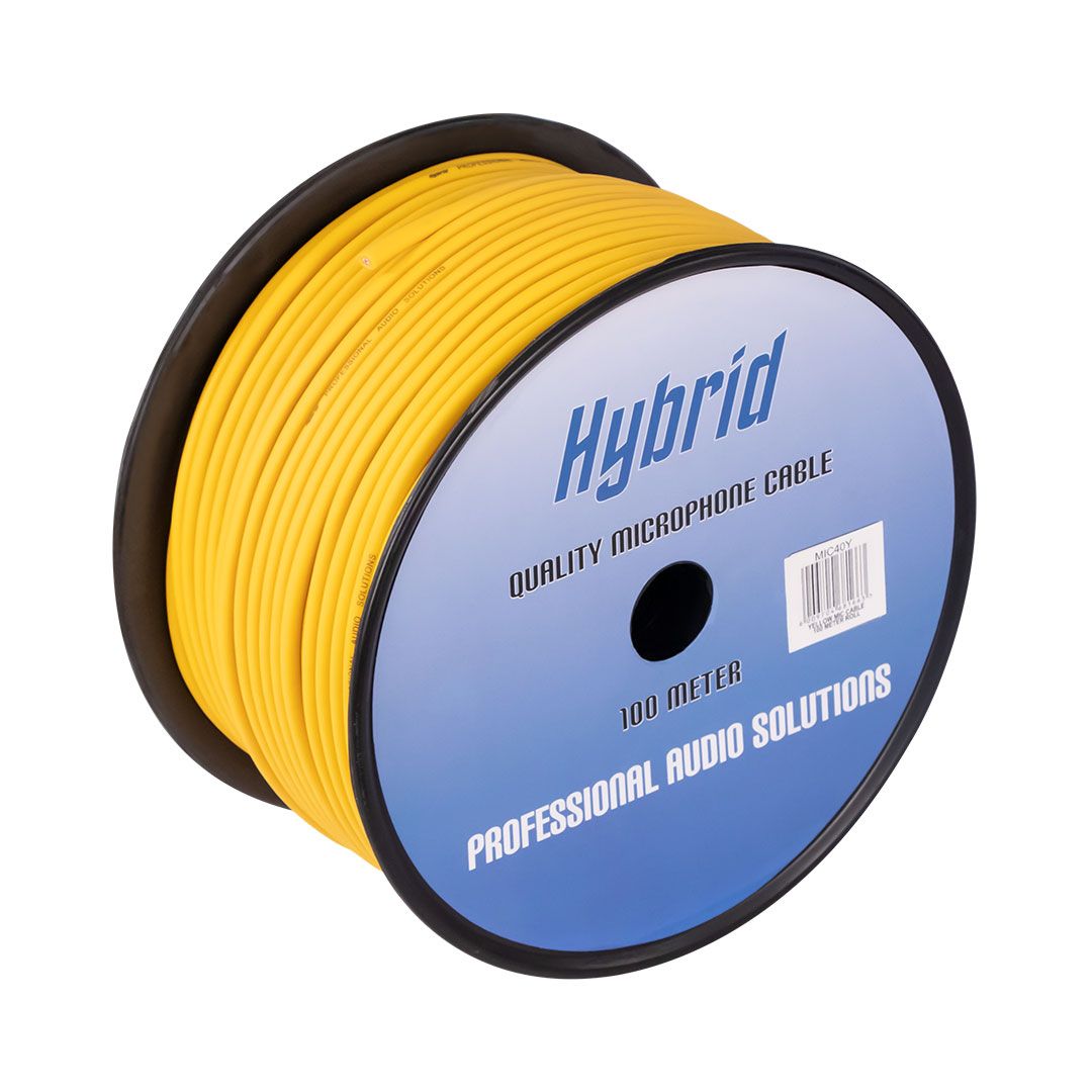 HYBRID Microphone Cable 100m Yellow