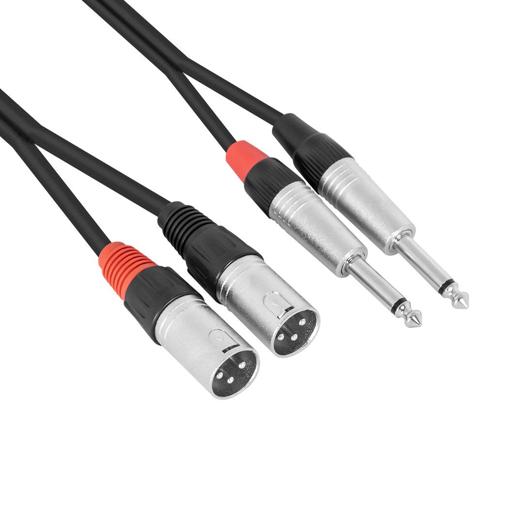 Dual XLR Male - Dual Mono Jack 1.8m - Image 3